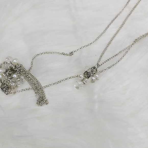 Nwt Paparazzi Silver Studded Necklace Bracelet Set - Picture 3 of 5